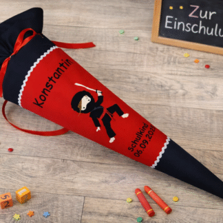 Schultüte Ninja bestickt