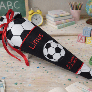 Schultüte Fußball gestickt